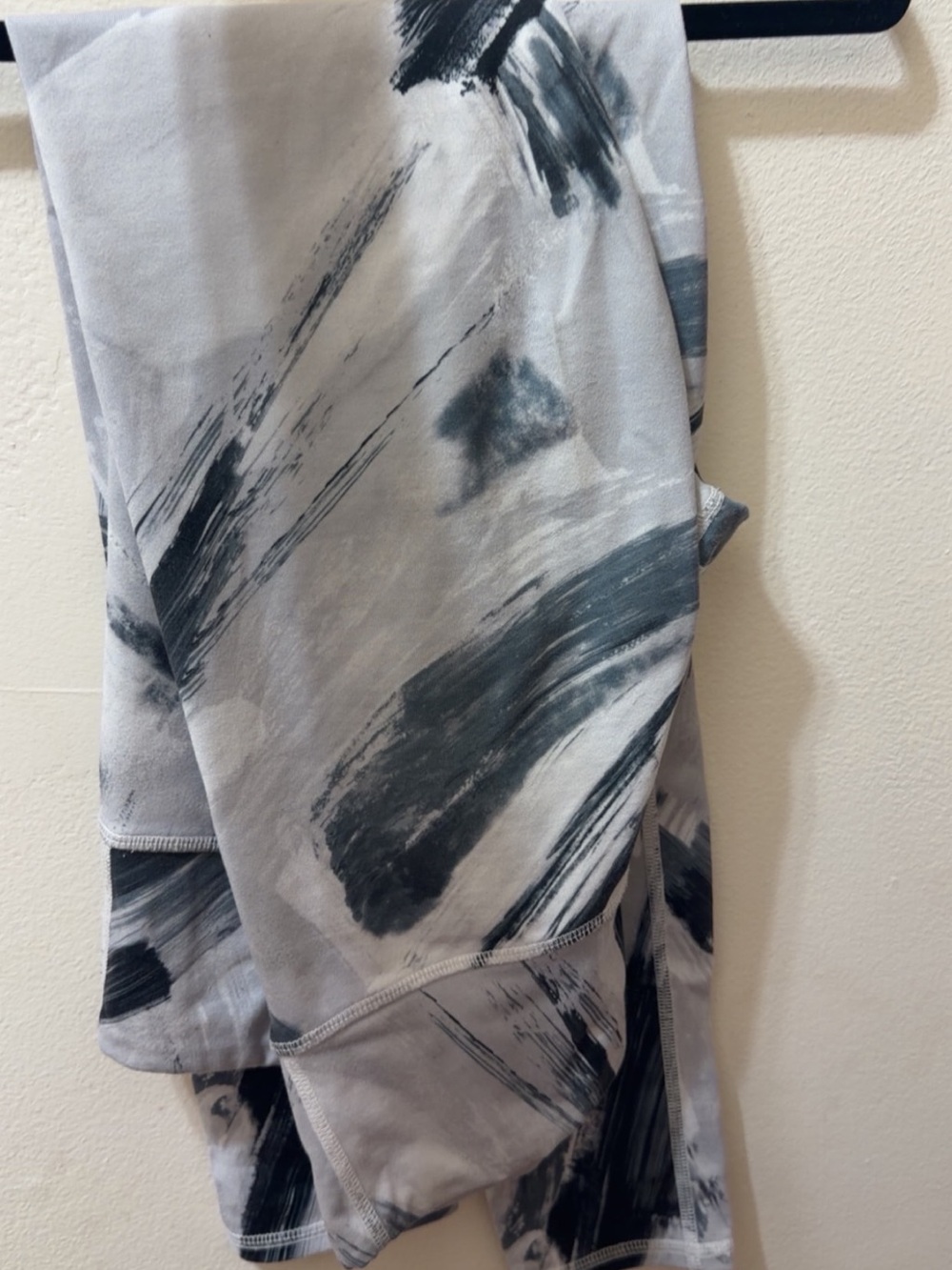 Abstract Brushstroke Gray Midi Skirt - Women